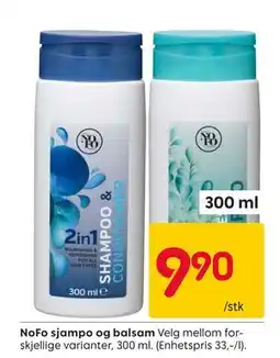 Rusta NoFo sjampo og balsam tilbud