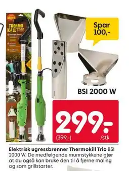 Rusta Elektrisk ugressbrenner Thermokill Trio tilbud