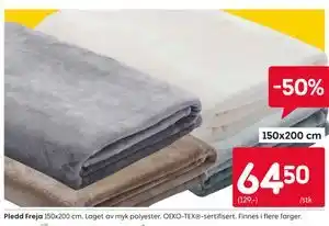 Rusta Pledd Freja tilbud