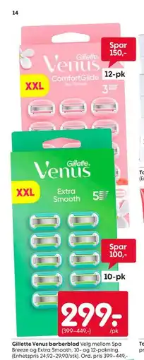 Rusta Gillette Venus barberblad tilbud