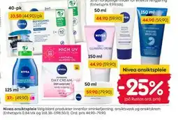 Rusta Nivea ansiktspleie tilbud
