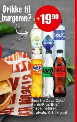Spar Brus fra Coca-Cola/ Farris/Frus/Bris/ Imsdal naturell tilbud