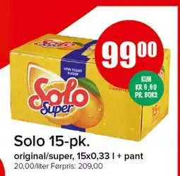 Spar Solo 15-pk tilbud