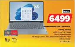 POWER Lenovo IdeaPad Slim 3 Bærbar PC tilbud