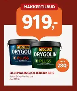 Byggmakker OLJEMALING/OLJEDEKKBEIS tilbud