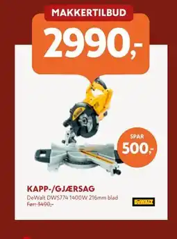 Byggmakker KAPP-/GJÆRSAG tilbud