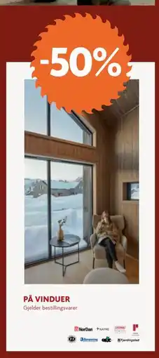 Byggmakker 50% PÅ VINDUER tilbud