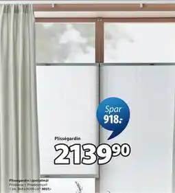 JYSK Plisségardin i spesialmål tilbud