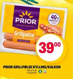 Coop Extra Prior grillpølse kylling/kalkun tilbud