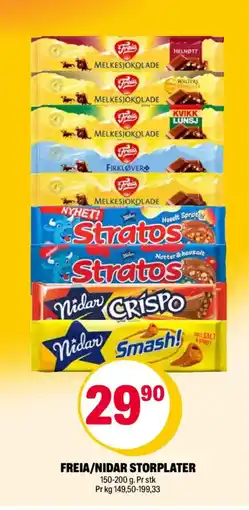 Coop Extra Freia/nidar storplater tilbud