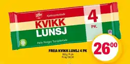 Coop Extra FREIA Kvikk lunsj 4 pk tilbud