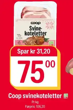 Coop Extra COOP Svinekoteletter tilbud
