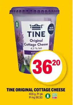 Coop Extra TINE Original cottage cheese tilbud