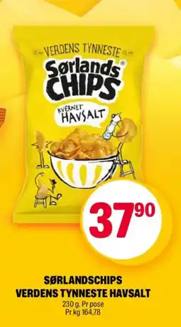 Coop Extra SØRLANDSCHIPS Verdens tynneste havsalt tilbud