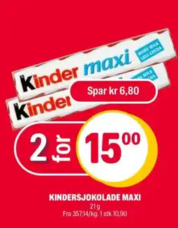 Coop Extra KINDERS Jokolade maxi tilbud
