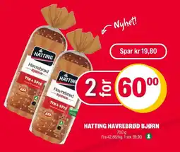 Coop Extra HATTING Havrebrød bjørn tilbud