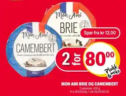 Coop Extra MON AMI Brie og camembert tilbud