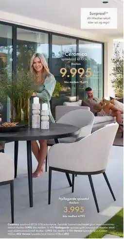 Fagmøbler Ceramica spisebord Ø135 H74cm tilbud