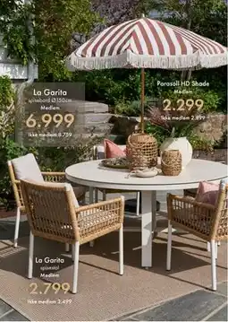 Fagmøbler La Garita. spisebord Ø150 cm tilbud