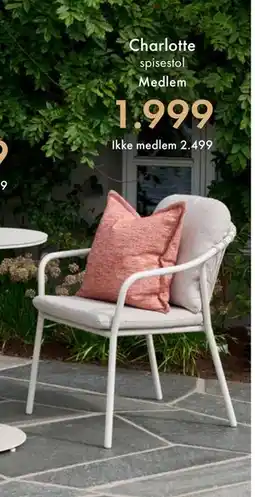 Fagmøbler Charlotte spisestol tilbud