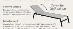Fagmøbler Sunniva solseng tilbud