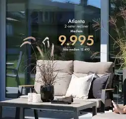 Fagmøbler Atlanta 2-seter recliner tilbud