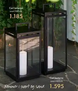 Fagmøbler Carl lanterne svart H60cm tilbud
