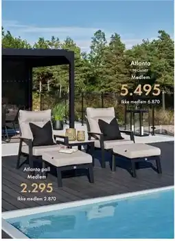 Fagmøbler Atlanta pall tilbud