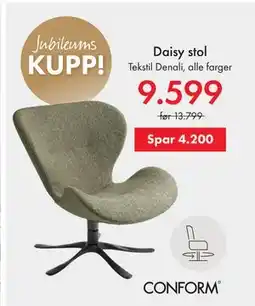 Fagmøbler Daisy stol tilbud