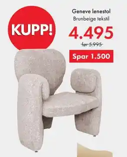 Fagmøbler Geneve lenestol tilbud