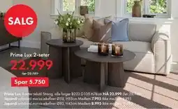 Fagmøbler Prime Lux 2-seter tilbud