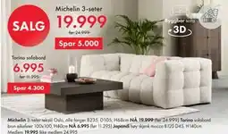 Fagmøbler Michelin 3-seter tilbud