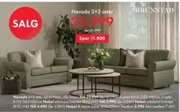 Fagmøbler Nevada 2+3 seter tilbud