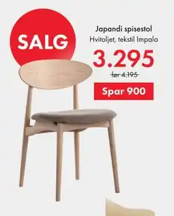 Fagmøbler Japandi spisestol tilbud