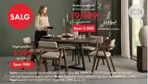Fagmøbler Boston spisebord tilbud