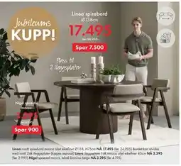 Fagmøbler Linea spisebord tilbud