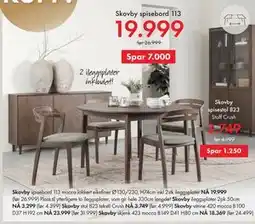Fagmøbler Skovby spisestol 823 tilbud