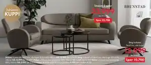 Fagmøbler Stream 3 seter tilbud
