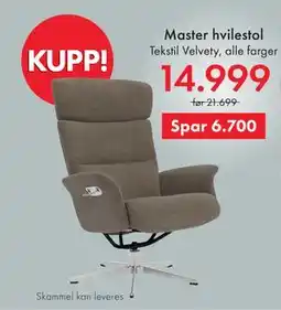 Fagmøbler Master hvilestol tilbud