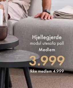 Fagmøbler Hjellegjerde modul utesofa pall tilbud