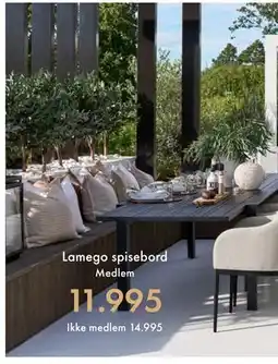 Fagmøbler Lamego spisebord tilbud