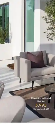 Fagmøbler Ceramica settbord tilbud