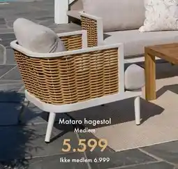 Fagmøbler Mataro hagestol tilbud