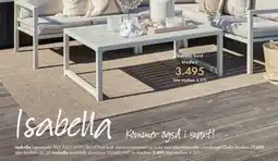 Fagmøbler Isabella bord tilbud