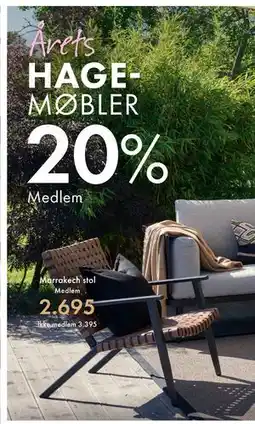Fagmøbler HAGEMØBLER 20% tilbud