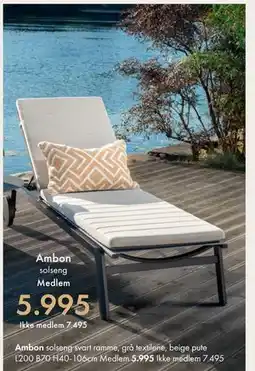 Fagmøbler Ambon solseng tilbud