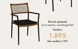 Fagmøbler Murcia spisestol tilbud