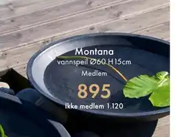 Fagmøbler Montana vannspeil Ø60 H15cm tilbud