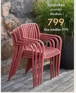 Fagmøbler Sandviken plaststol tilbud