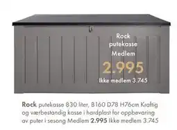Fagmøbler Rock putekasse tilbud